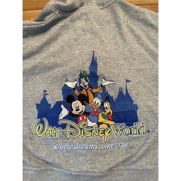 Walt Disney World Zip Up Hoodie Sweatshirt Toddler M “Where Dreams Come True" - Picture 5 of 8
